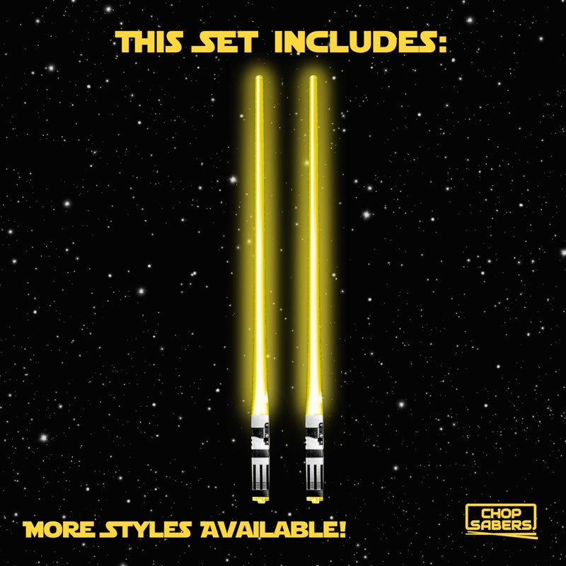 ChopSabers Chop Sabers Light Up LightSaber Chopsticks, 1 Pair, Yellow - Image 3